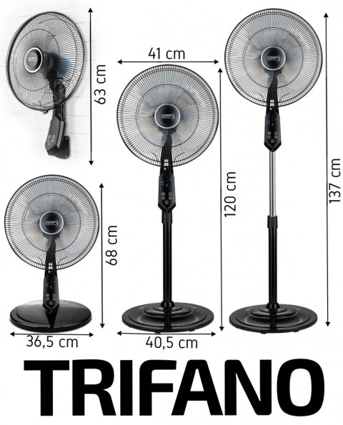 3in1 Fan YOER Trifano BF02BK 3in1 Fan YOER Trifano BF02BK