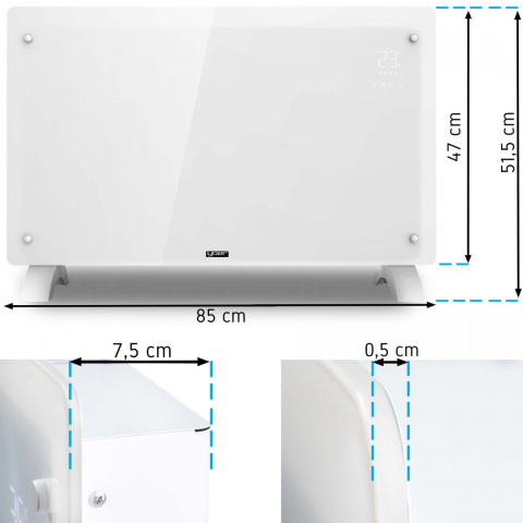 Electric convector heater YOER Glosso CH03W Electric convector heater YOER Glosso CH03W