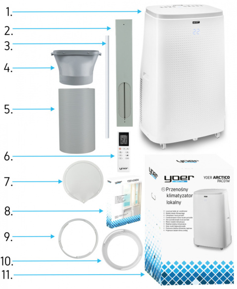 Portable Air Conditioner YOER Artico PAC01W Portable Air Conditioner YOER Artico PAC01W