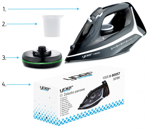 Steam iron YOER X-Boost SI01BK Steam iron YOER X-Boost SI01BK