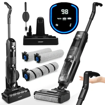 VCW01G ZESTAW Pionowy odkurzacz myjący Yoer AquaVac + Wałek do podłóg twardych